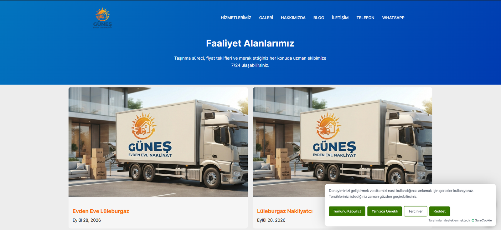 Güneş Evden Eve Nakliyat